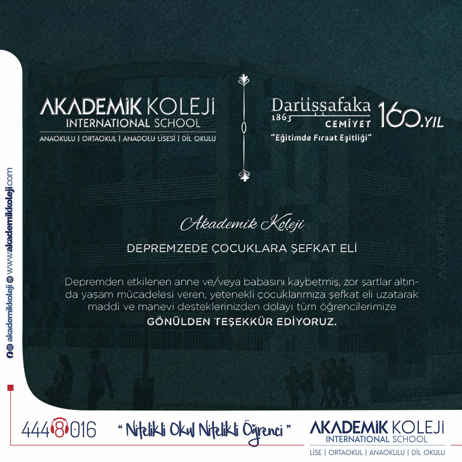 Depremzede Çocuklara Akademik Koleji Öğrencilerinden Şefkat Eli